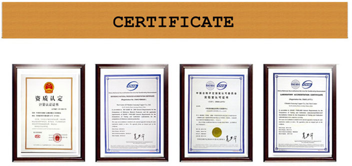 Kobber Tubular Nivet certificate