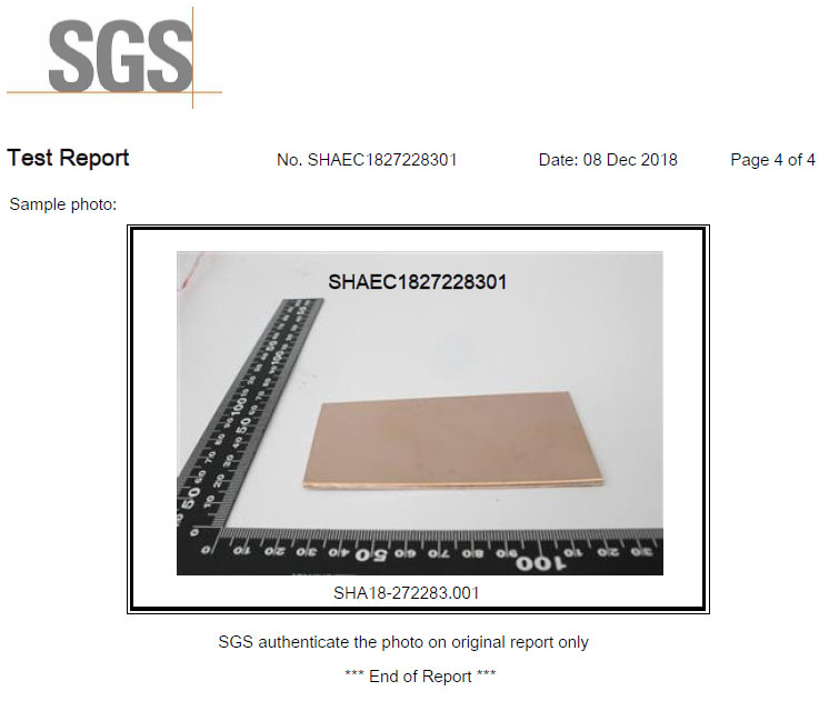 Cu-ETP T2 PCB Copper Strip test