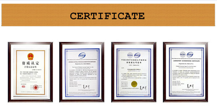 CuSn6 fosfor bronsestripe certificate